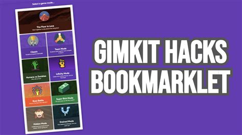 js file, which you can find above, into a bookmark and save it as. . Gimkit hacks bookmarklet